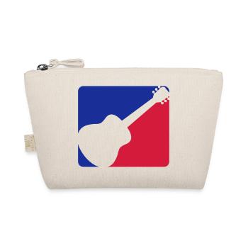 Blue Red Guitarist Guitar - Organic Pouch - nature - Front