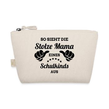 Stolze Mama eines Schulkinds | Eltern 1. Schultag - Bio-Täschchen - Natur - Vorne