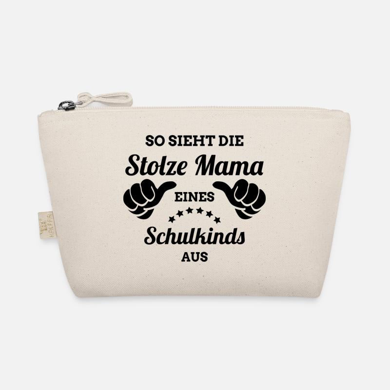 Stolze Mama eines Schulkinds | Eltern 1. Schultag Bio-Täschchen