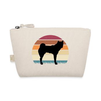 Akita Vintage Premium Dog Owner Gift - Organic Pouch - nature - Front