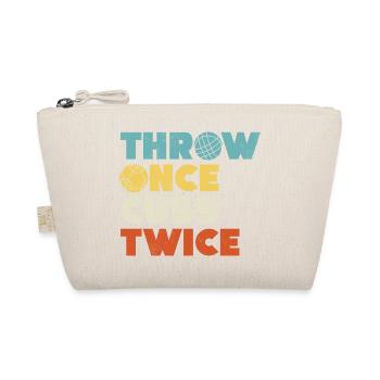 Bocce Ball Player Boules Bocce Throw Once Cuss - Organic Pouch - nature - Front