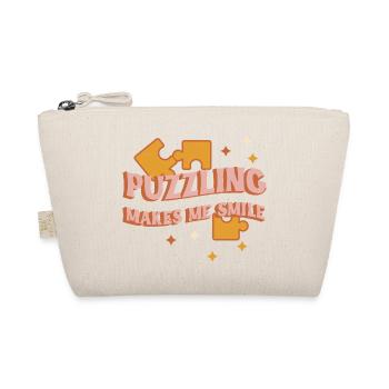 Puzzling Makes Me Smile Jigsaw Electronic - Organic Pouch - nature - Front
