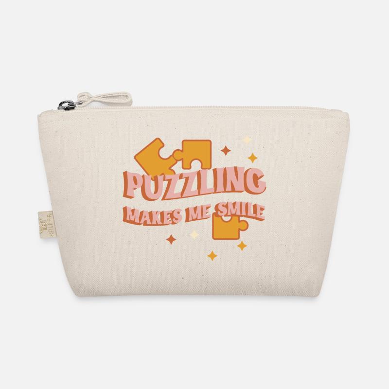 Puzzling Makes Me Smile Jigsaw Electronic Organic Pouch