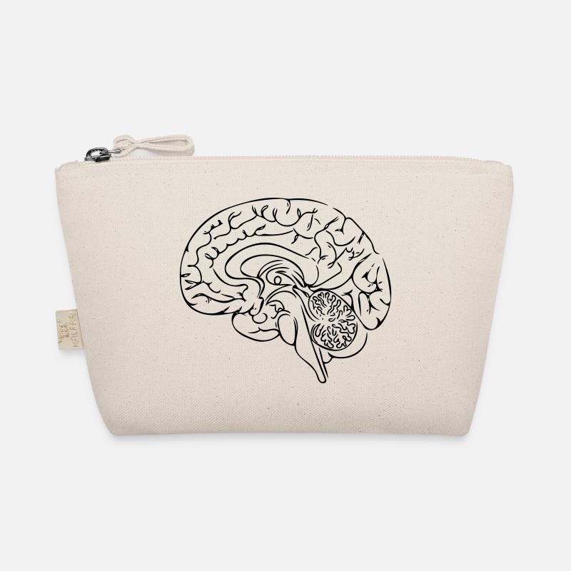 Brain Line Art - Minimaliste Trousse biologique