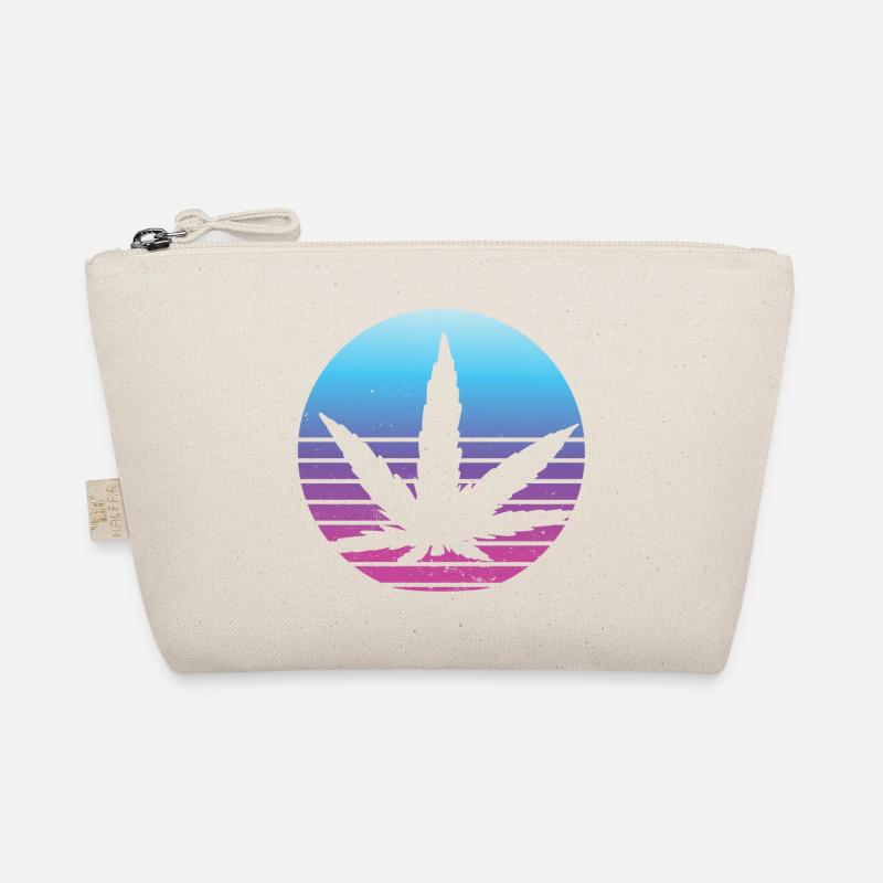 Cannabis leaf Retro Sunset Organic Pouch
