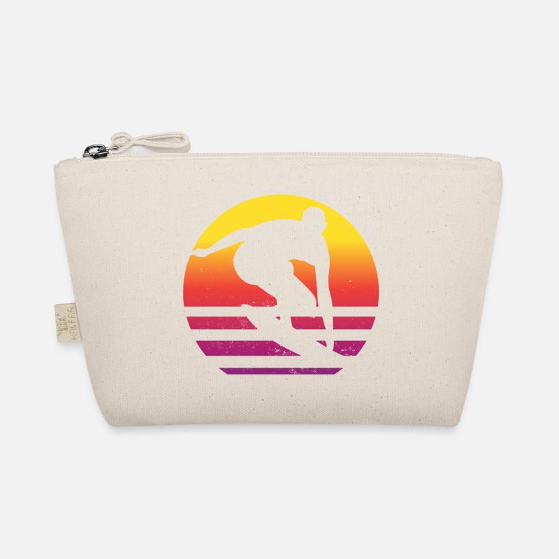 Surfer Retro Surfing Sunset Organic Pouch