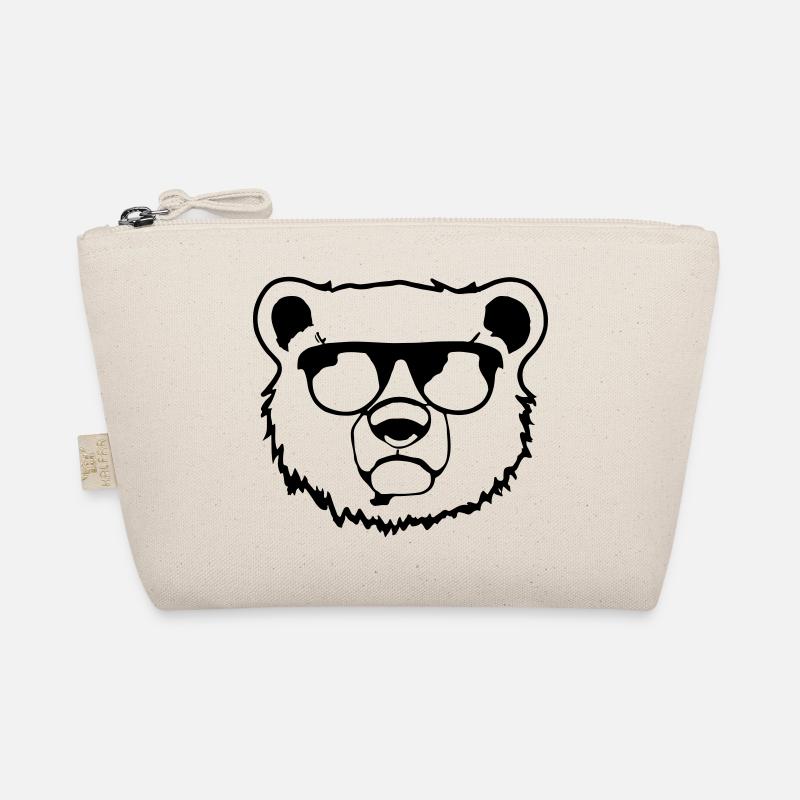 Eisbär mit Sonnenbrille Lustig Geschenkidee Bio-Täschchen
