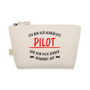 Pilot Lustiger Spruch Flugplatz Flugsport Geschenk - Bio-Täschchen - Natur - Vorne
