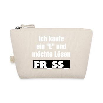 Ich kaufe ein E Großbuchstaben-Design - Bio-Täschchen - Natur - Vorne