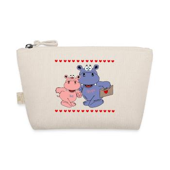 valentistag letter hippo hippo love dear children - Organic Pouch - nature - Front