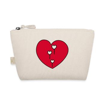Coeur Amour Cordial Idée Cadeau Amitié - Trousse biologique - nature - Devant