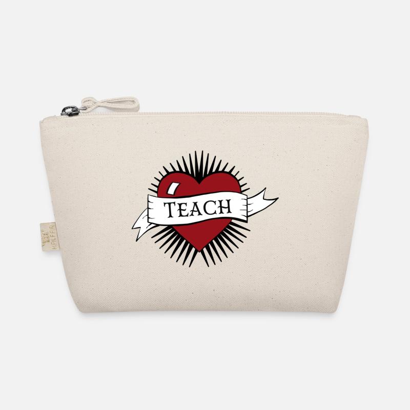 Teach heart - Bio-Täschchen - Natur