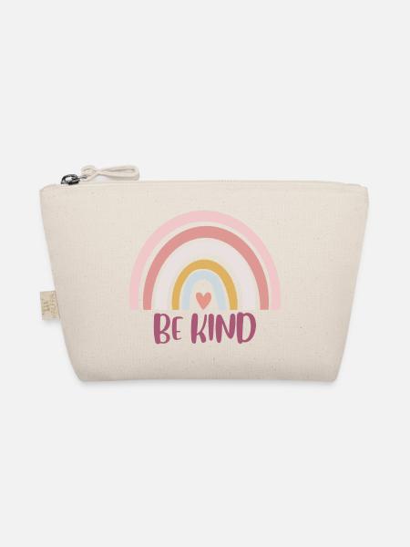 'Be Kind' Geschenk für Weltverbesserinnen - Bio-Täschchen - Natur