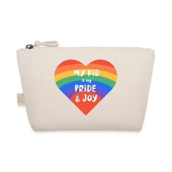LGBTQ Shirt Heart Pride Joy for Proud Parent - Organic Pouch - nature - Front