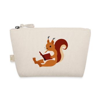 Écureuil lit le livre Illustration Cadeau - Trousse biologique - nature - Devant