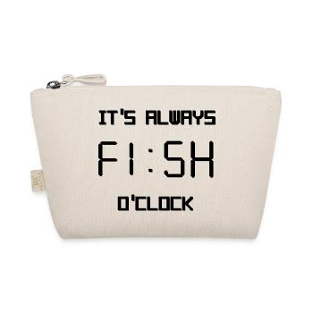 es ist immer Fisch Uhr - Bio-Täschchen - Natur - Vorne