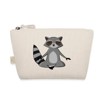 Waschbär Yoga Geschenkidee - Bio-Täschchen - Natur - Vorne