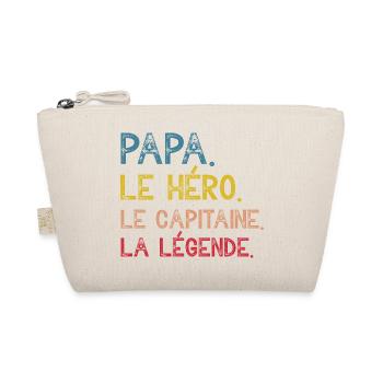 Papa le capitaine la légender cadeau rétro - Trousse biologique - nature - Devant