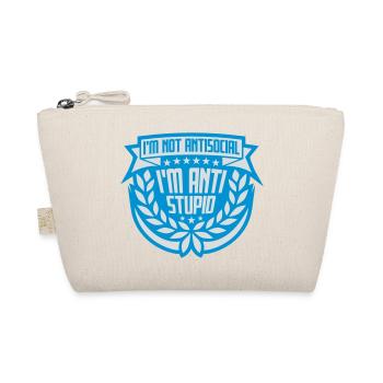 not antisocial anti stupid - Organic Pouch - nature - Front