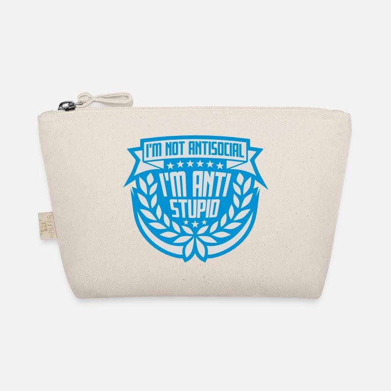 not antisocial anti stupid Bio-Täschchen