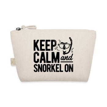 Keep Calm And Snorkel On Scuba Diver Diving Snorke - Bio-Täschchen - Natur - Vorne