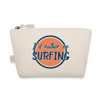I'd rather be surfing, retro logo design - Organic Pouch - nature - Front