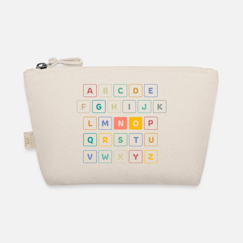 ABC Button NO - Kindergarten Preschool School Organic Pouch