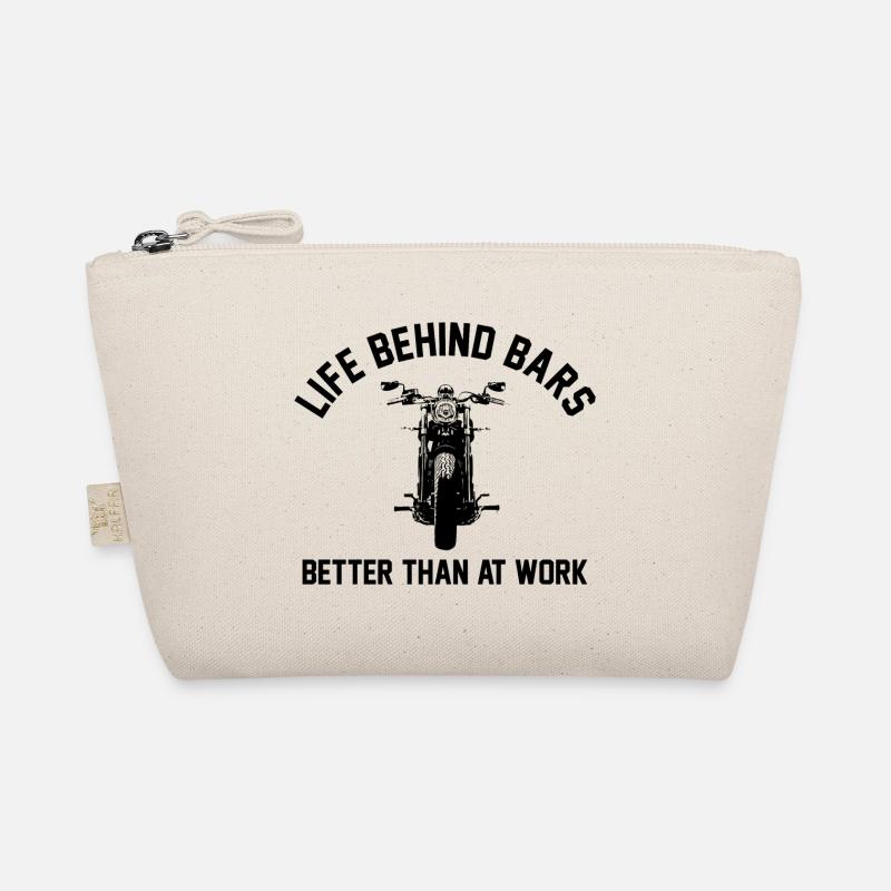 LEBEN HINTER GITTERN BESSER ALS BEI DER ARBEIT MOTORRAD Bio-Täschchen