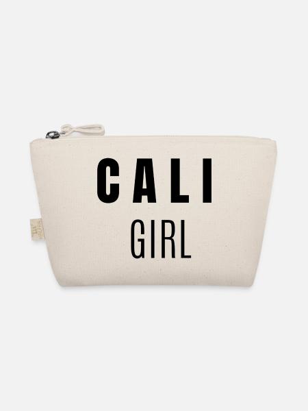 CALI, KALIFORNIEN MÄDCHEN, OSTKÜSTE LIEBHABER - Bio-Täschchen - Natur - Vorne
