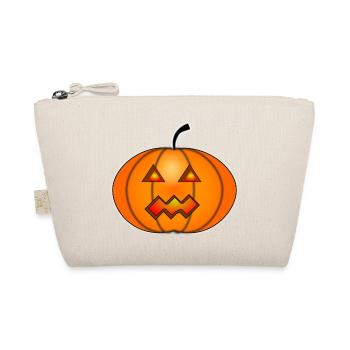 Halloween Pumpkin Head - Organic Pouch - nature - Front