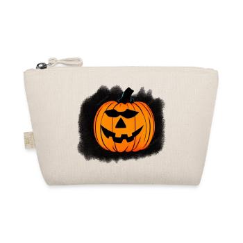 Halloween Spooky Pumpkin Lantern 13 - Organic Pouch - nature - Front