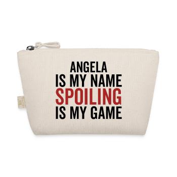 Angela ist mein Name Verderben ist mein Spiel - Bio-Täschchen - Natur - Vorne