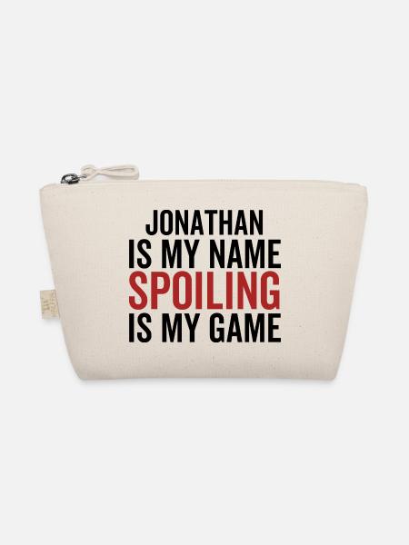 Jonathan ist mein Name Verderben ist mein Spiel - Bio-Täschchen - Natur - Vorne
