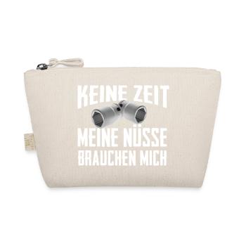KFZ Mechaniker Mechatroniker Geschenk Meine Nüsse - Bio-Täschchen - Natur - Vorne