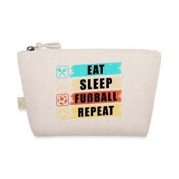 Eat Sleep Fußball Repeat - Bio-Täschchen - Natur - Vorne