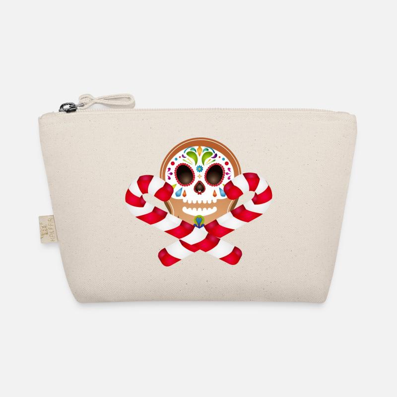Gingerbread Man Sugar Skull Decor for Christmas Organic Pouch