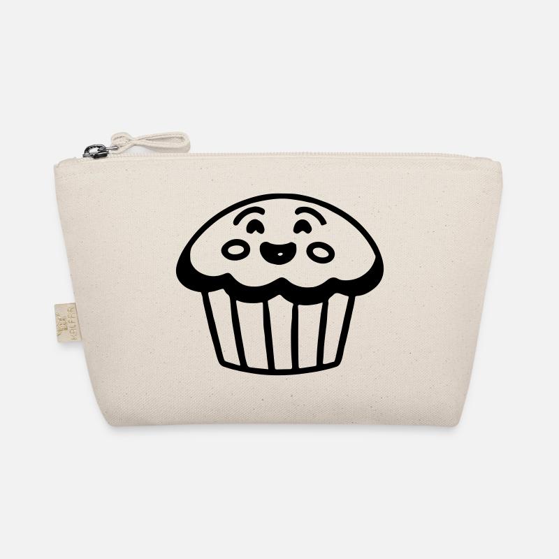 Muffin mignon avec vecteur visage Trousse biologique