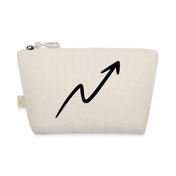 Arrow drawing sketch black - Organic Pouch - nature - Front