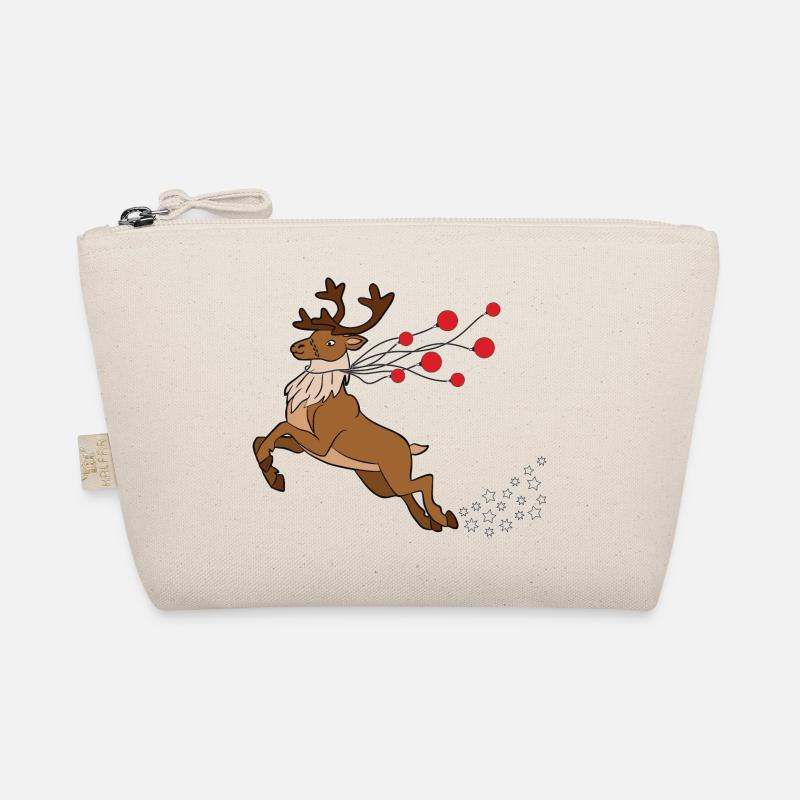 Rentier Rudolph X-Mas - Bio-Täschchen - Natur