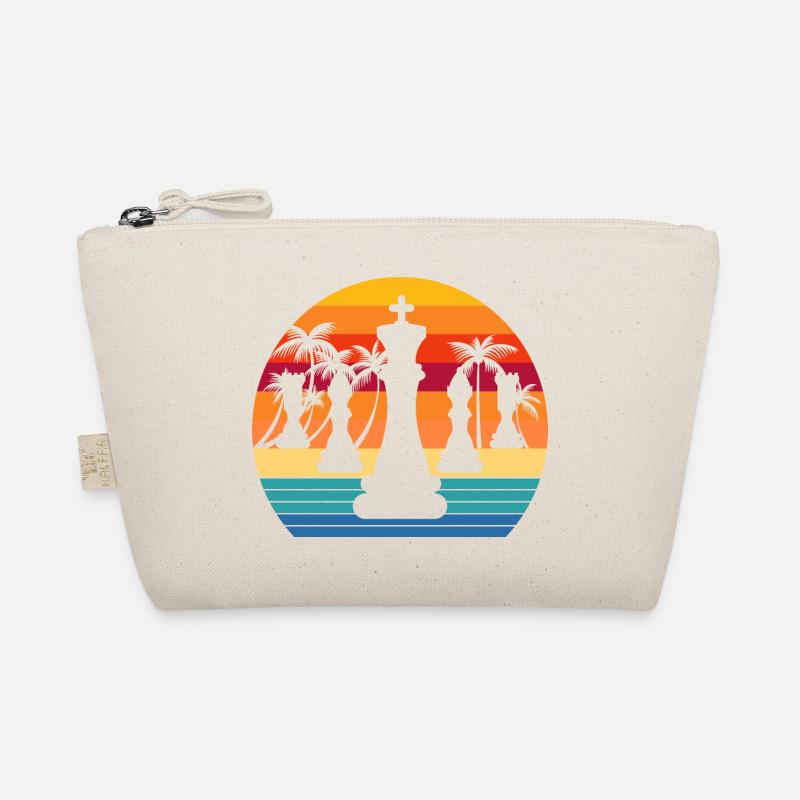 Schach Retro Sunset Bio-Täschchen