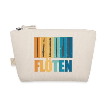 Flöten Vintage Musiker Instrument Geschenk - Bio-Täschchen - Natur - Vorne