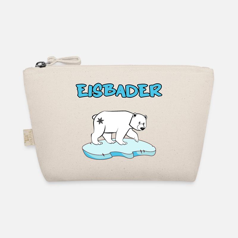 Eisbad Winterschwimmen "Eisbader Eisbär Winterbad" Bio-Täschchen