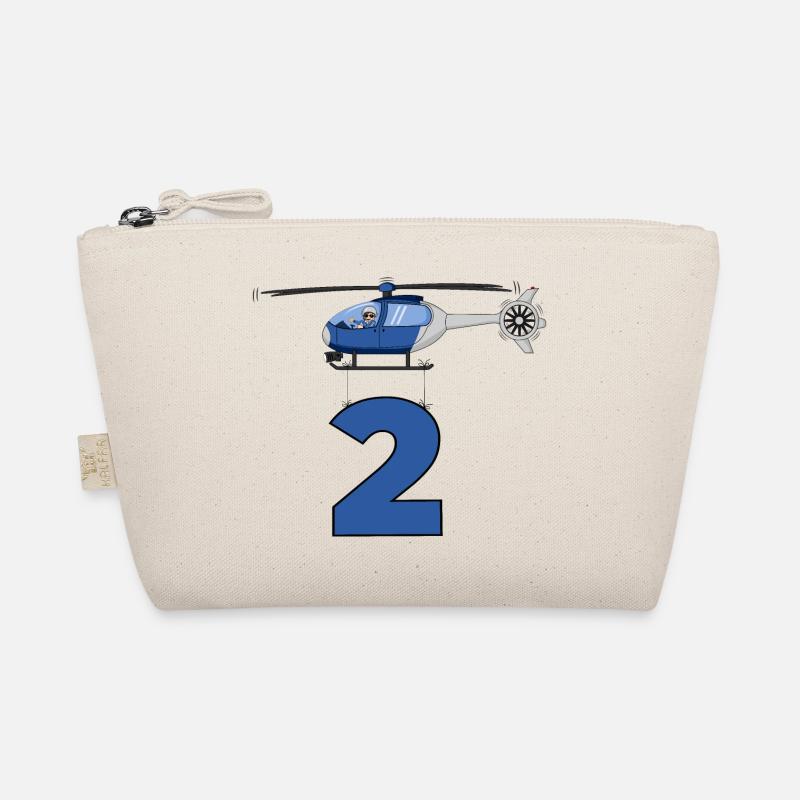 Helicopter 2nd birthday Organic Pouch