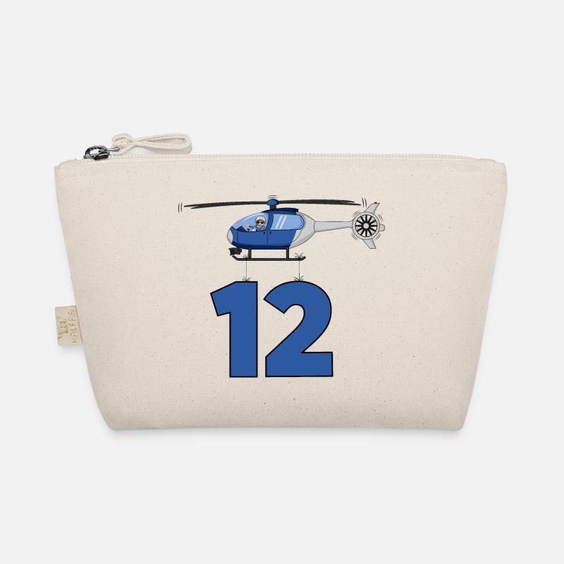 Hubschrauber 12. Geburtstag Bio-Täschchen