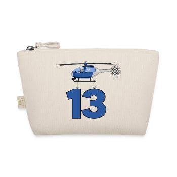 Helicopter 13th birthday - Organic Pouch - nature - Front