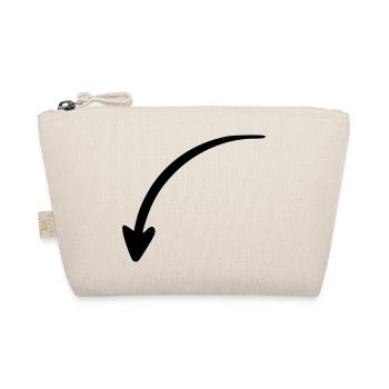 Arrow drawing sketch black - Organic Pouch - nature - Front