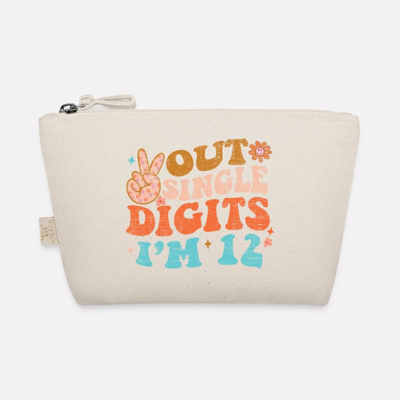 Groovy Peace Out Single Digits J’ai 12 ans d’anniversaire Trousse biologique