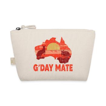 Australia Gday Day Mate Funny Kangaroo Australian - Organic Pouch - nature - Front