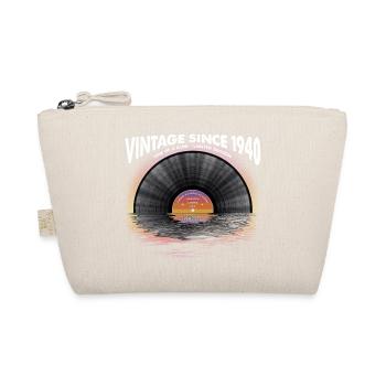Vintage seit 1940 Retro Disco Music Vintage - Bio-Täschchen - Natur - Vorne