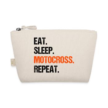 Eat Sleep Motocross Repeat Dirt Bker Motorcycle En - Bio-Täschchen - Natur - Vorne